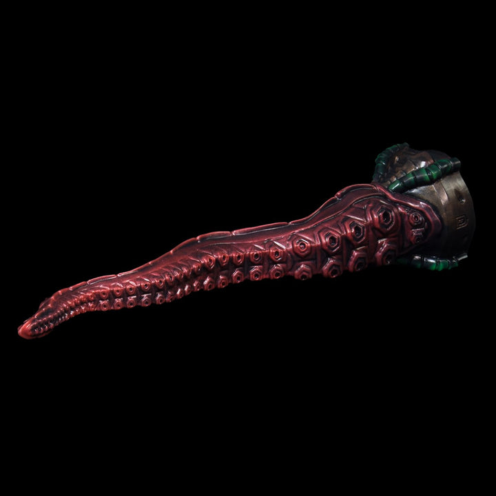 Close-up of The Sentinel’s textured shaft – detailed Giger-inspired tentacle sex toy