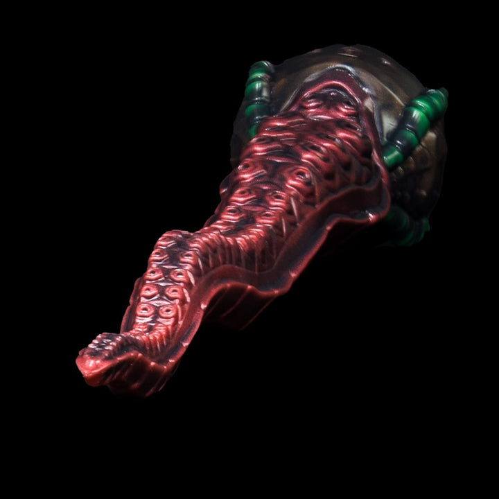 Close-up of The Sentinel’s textured shaft – detailed Giger-style ridges and curves