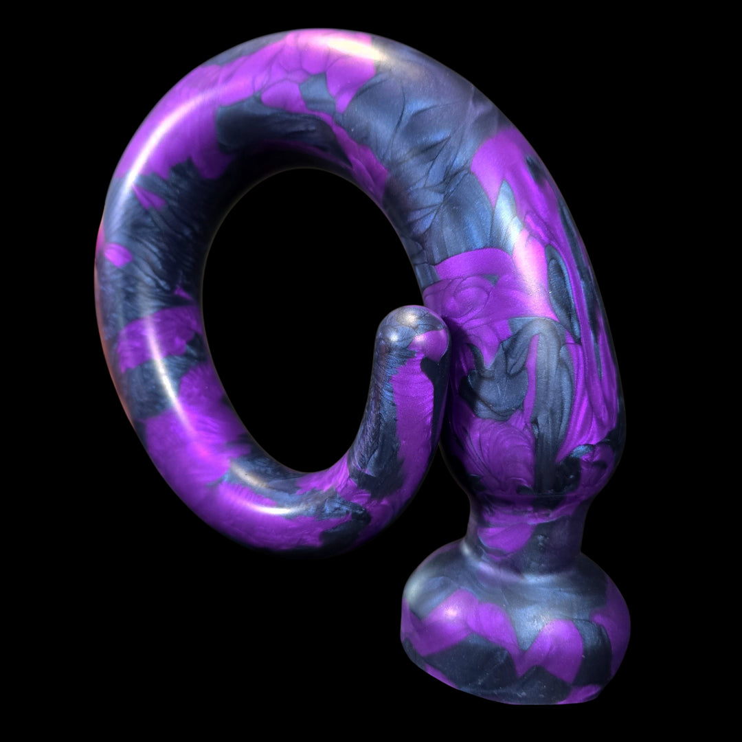 Long Slink Anal Depth Trainer Dildo in Blue and Purple