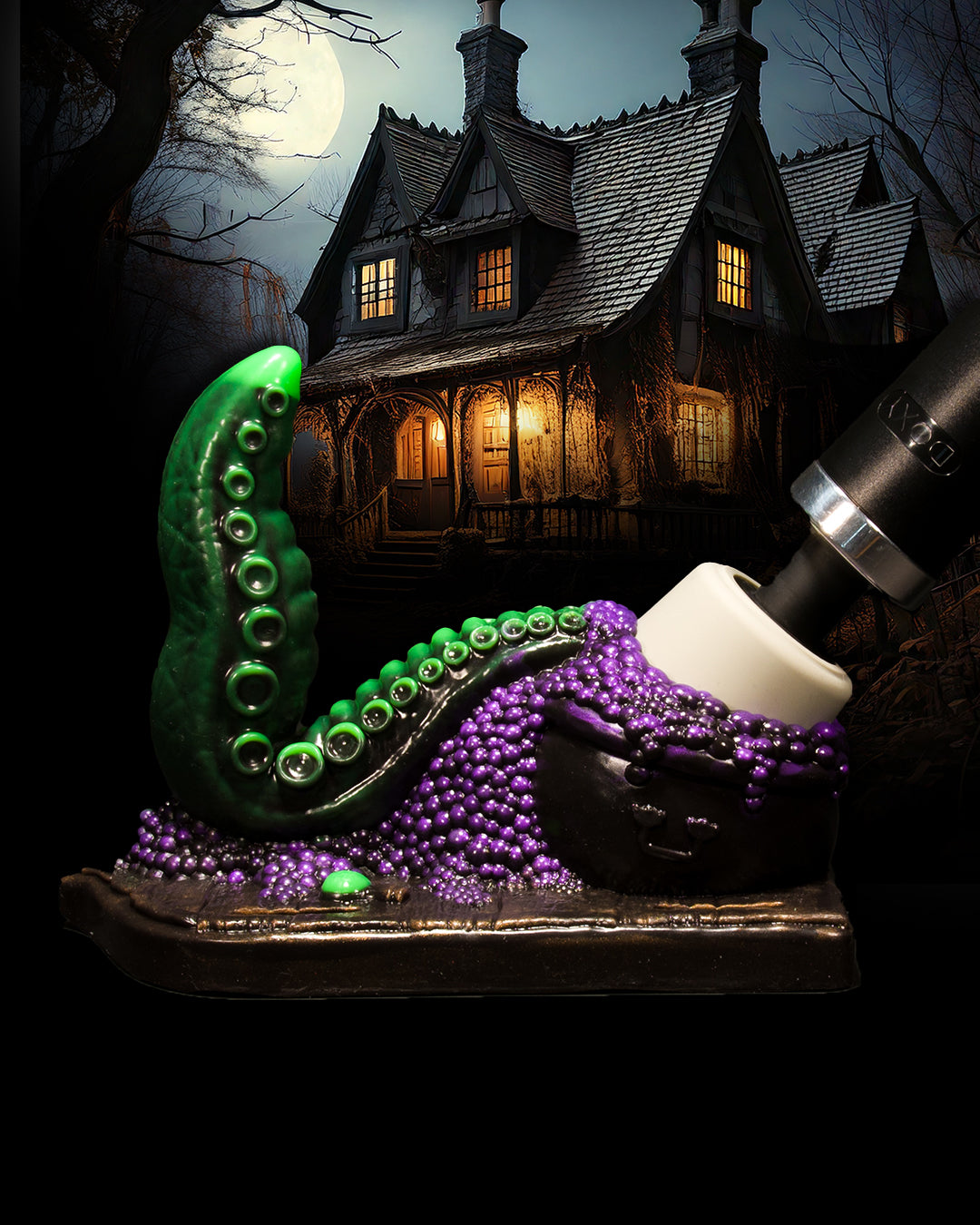 Gothic house with tentacle grinder in front