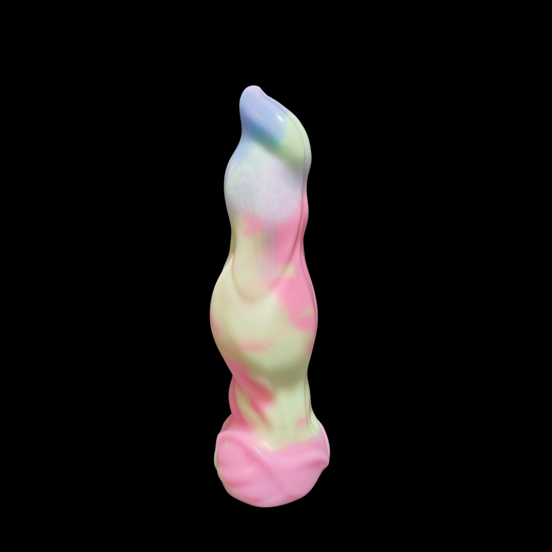 OP65  - Lycan Knotted Dildo - Size Small 6.5" - Soft Firmness - 3 Colour Fade