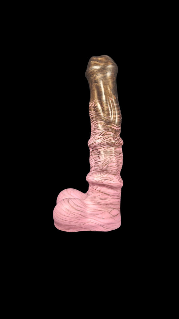 OR03 Buckland Steed Dildo Soft Firmness 7" Vibrating base Lycan Fur & Pastel