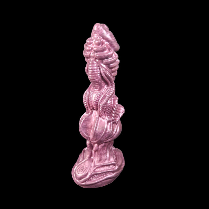 OD09- Xenomorph Dildo - Small 6.5" - Soft Firmness - Vibrating Base - Forest Berry