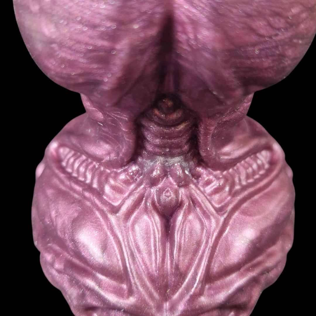 OD09- Xenomorph Dildo - Small 6.5" - Soft Firmness - Vibrating Base - Forest Berry