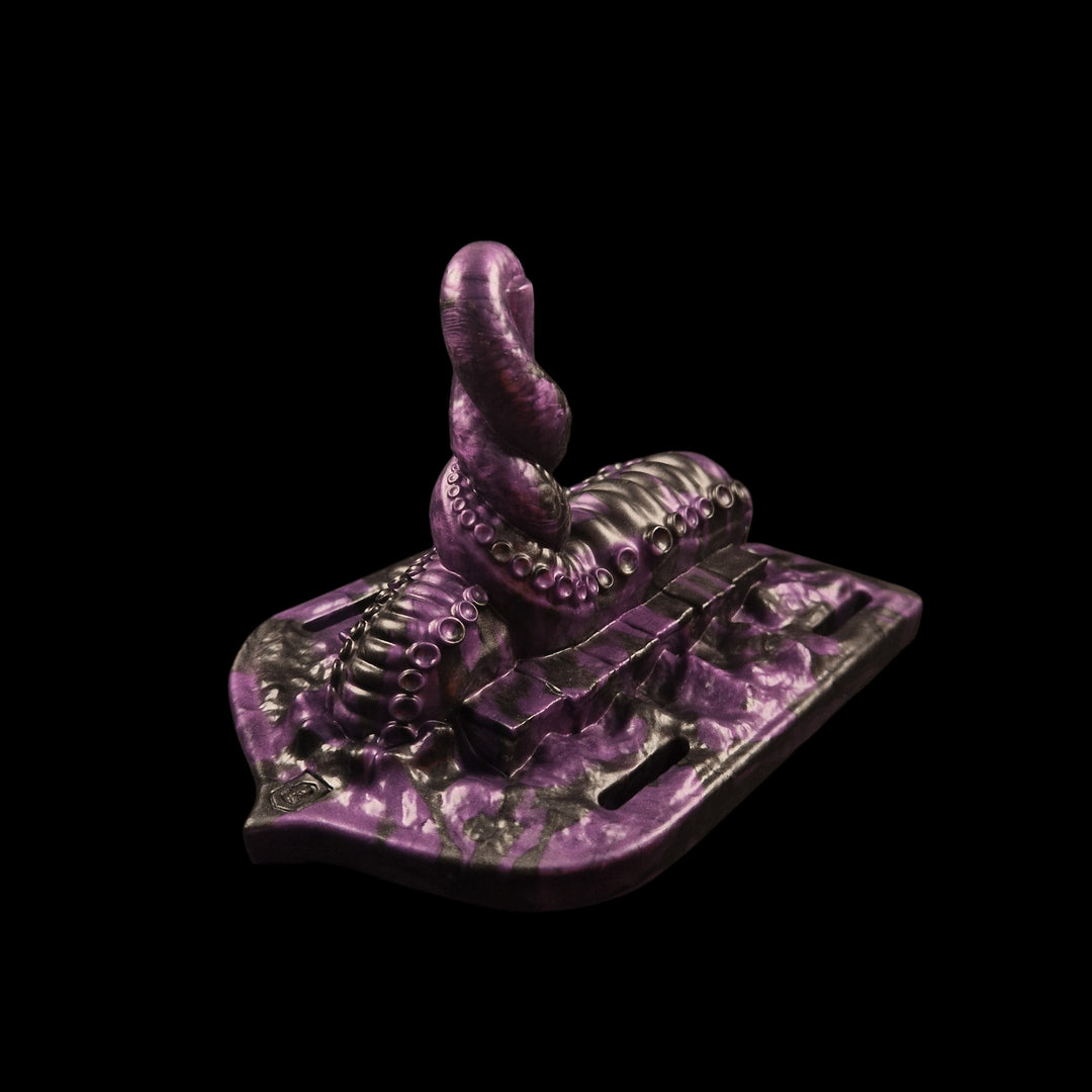 OD38 - The Kraken - Soft Firmness - Vibrating Base - Colour Witches Brew & Black Star Marble.