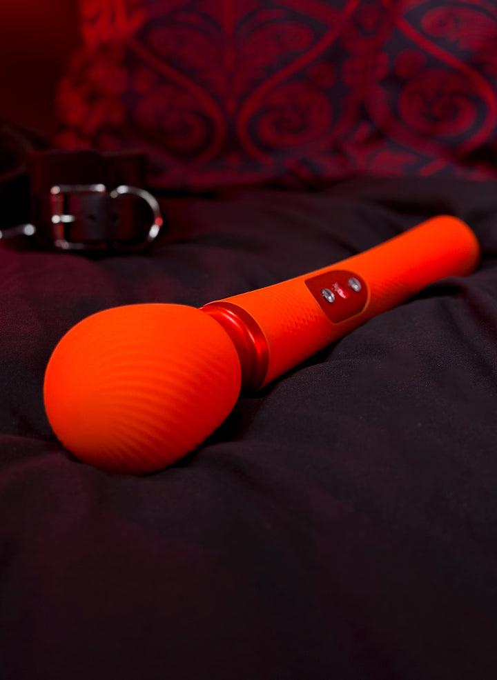 Fun Factory VIM Deep Orange Extra Quiet Silicone Wand Massager