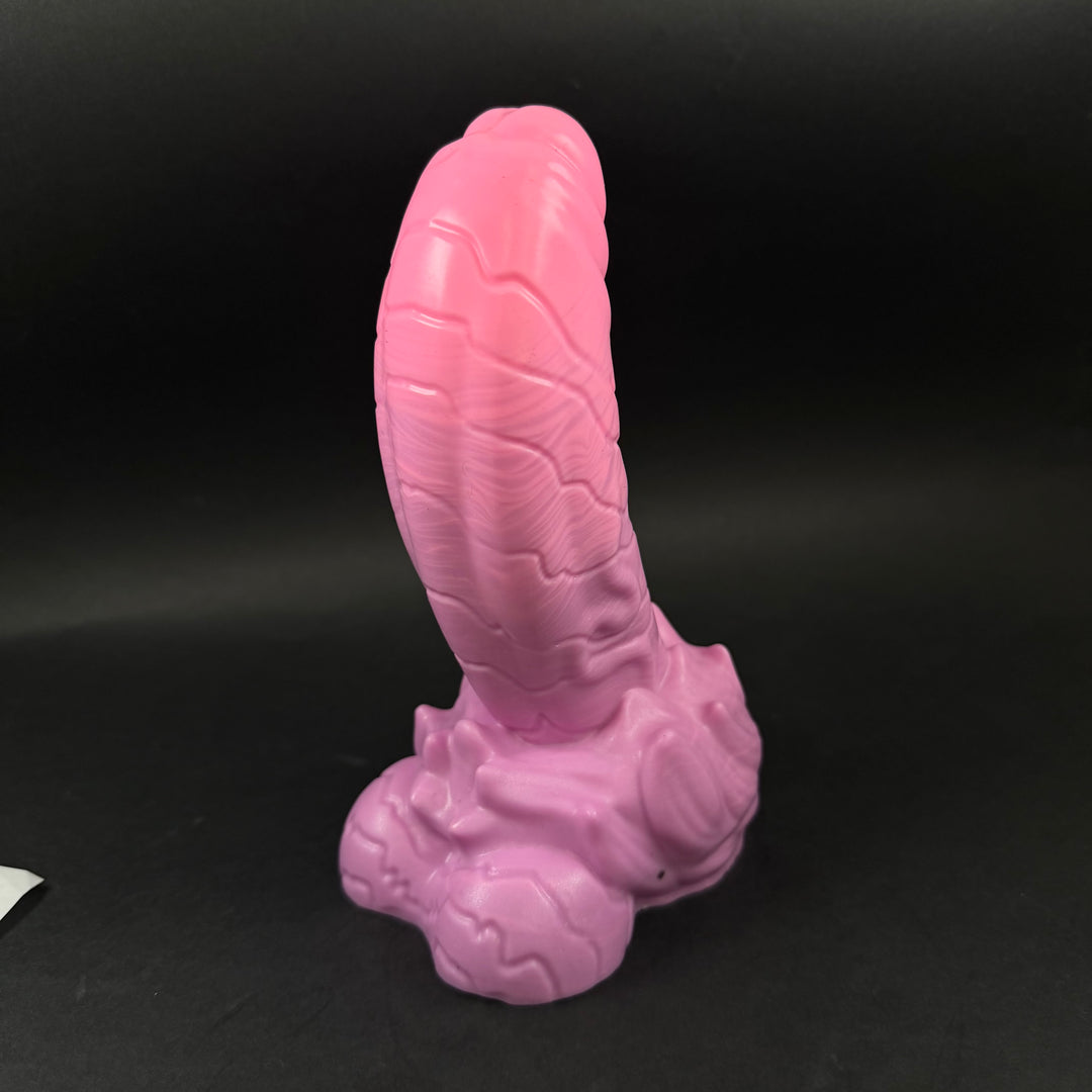 OD60 - The Yeti Dildo - Size Small 5" - Soft Firmness - Colour Fade Pastel Rose & Amethyst