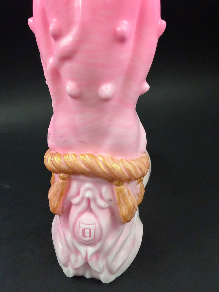 OD62 - The One Dildo - Size Small 6.5" - Soft Firmness - Vibrating Base - Colour Fade Pastel Rose & White