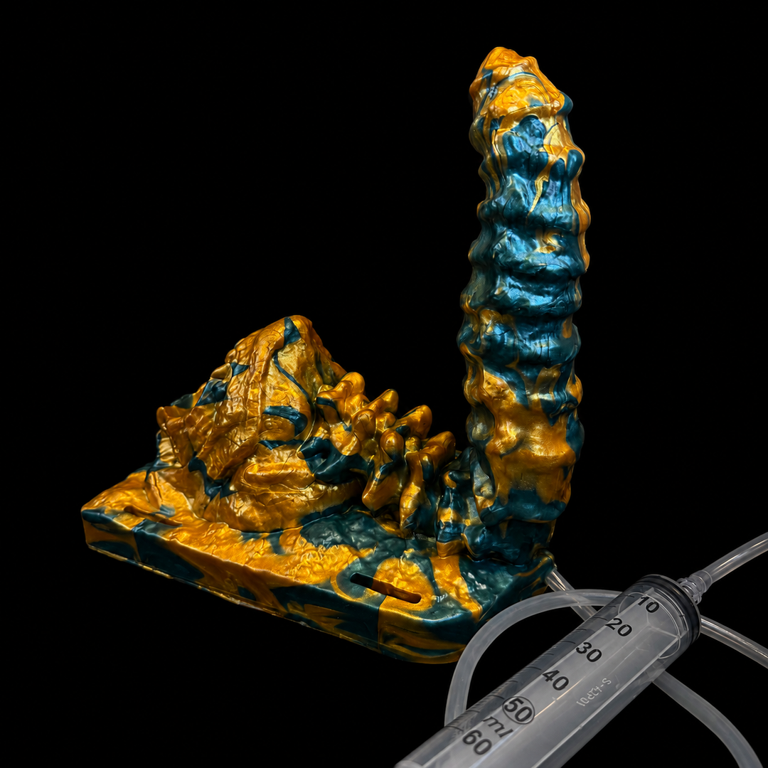OD86 - Ejaculating Xarath Wand Grinder - Soft Firmness - Colour Atlantis & Gold Marble