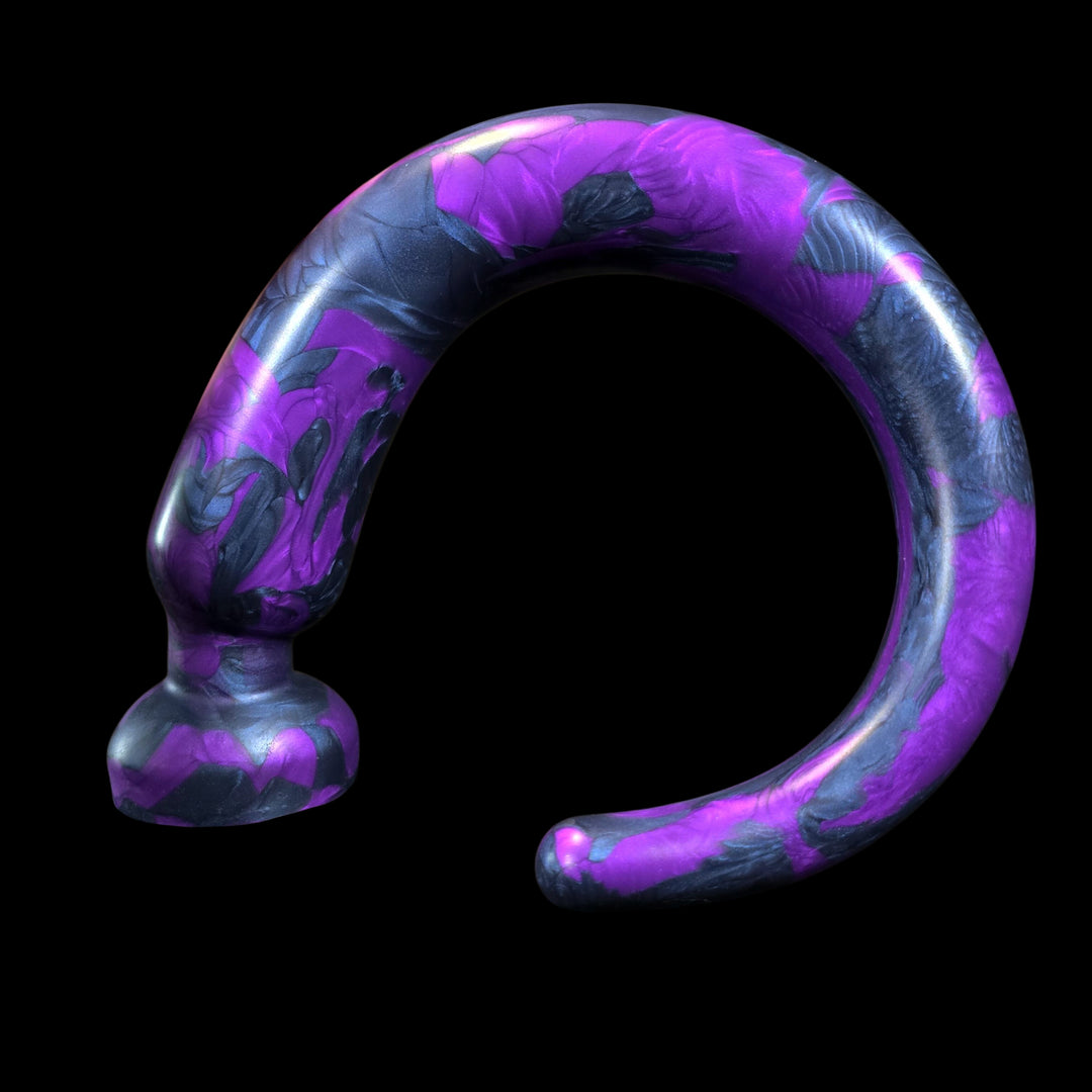 Purple and Blue Slink on black background