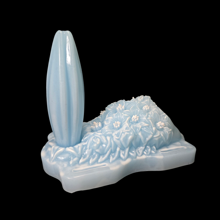 Insertable Grinder Sex Toy with Blue and white flower details