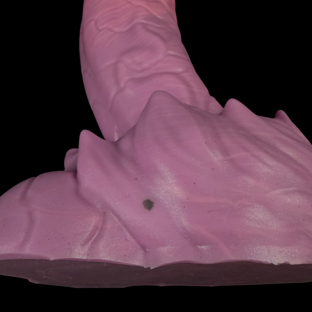 OD60 - The Yeti Dildo - Size Small 5" - Soft Firmness - Colour Fade Pastel Rose & Amethyst