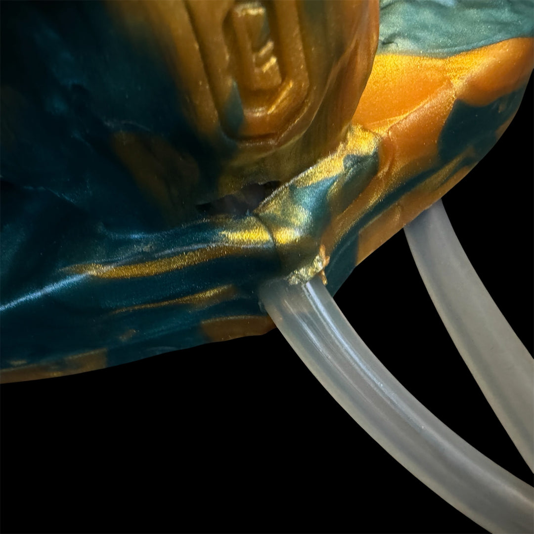 OD86 - Ejaculating Xarath Wand Grinder - Soft Firmness - Colour Atlantis & Gold Marble