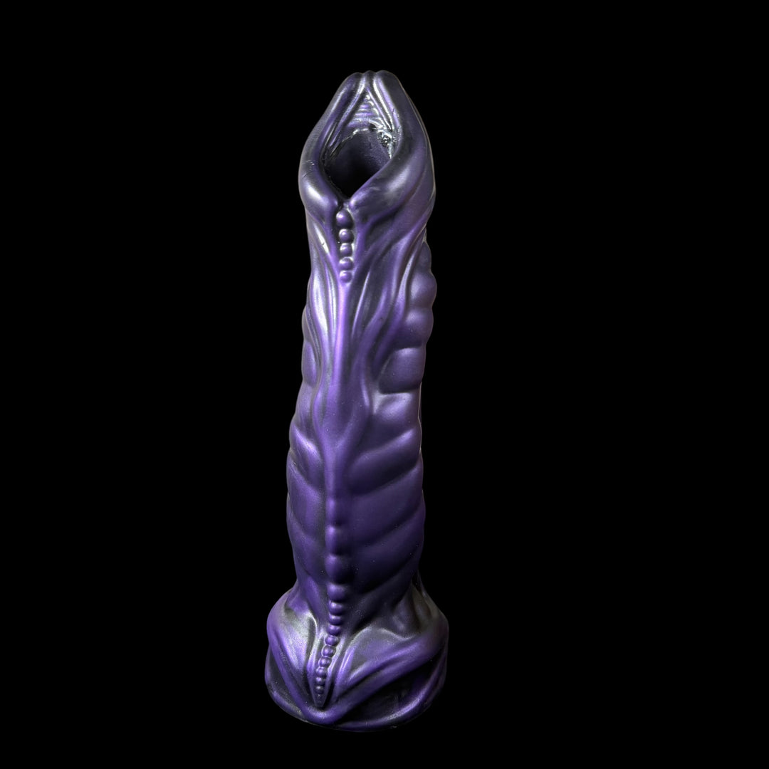 OD107 - Xan Ovipostor Dildo - Medium Firmness - Colour Purple Pearl & Odyssey Black Highlight