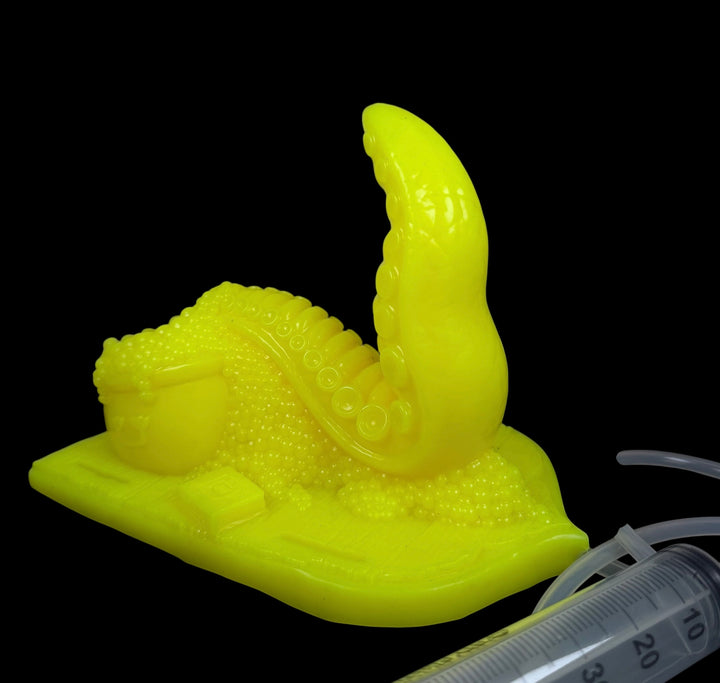 OD110 - Ejaculating Witch's Cauldron Grinder - Soft Firmness  - Colour UV Yellow