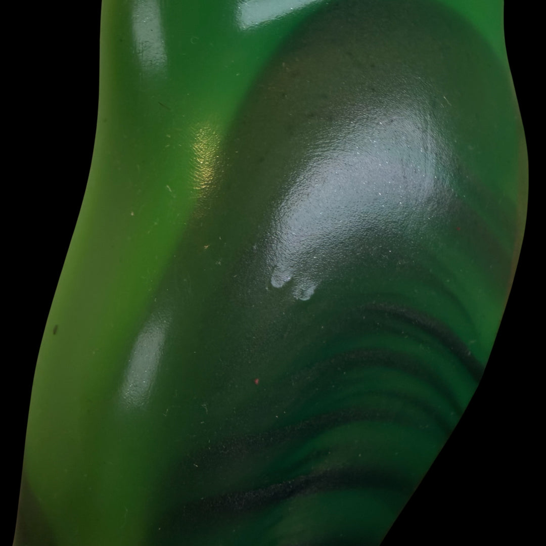 OD125 - Ejaculating Lycan Dildo - Size 10" -  Squishy Soft Firmness  - Colour Odyssey Black & Toxic Green Fade