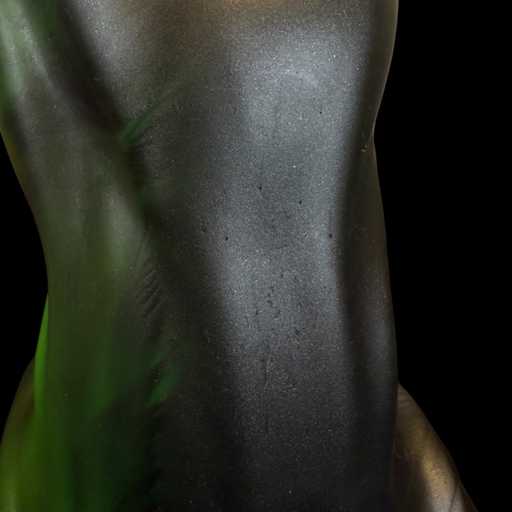 OD125 - Ejaculating Lycan Dildo - Size 10" -  Squishy Soft Firmness  - Colour Odyssey Black & Toxic Green Fade