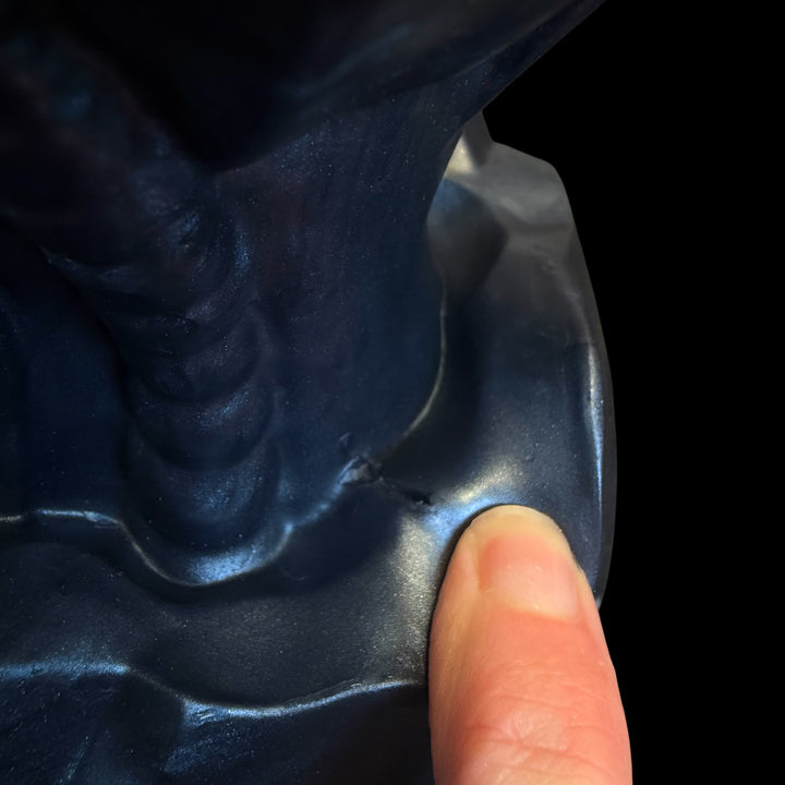 OD127 - Sentinel Dildo - Size 10.5" - Soft Firmness - Vac U Lock Base - Colour Reefs Water & Squid Ink Fade