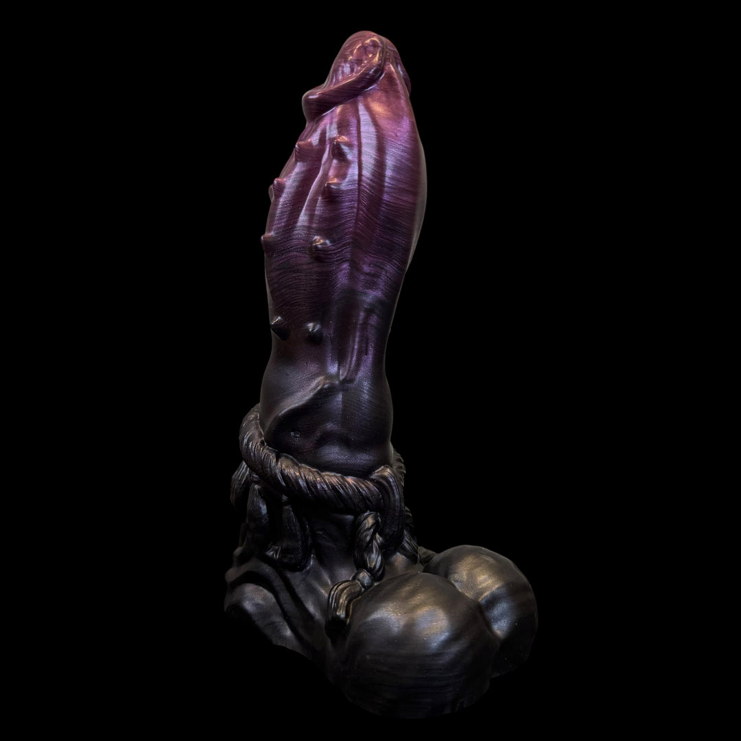OD131 - Oni Dildo - Size Small 6.5" - Medium Firm - Colour Forest Berry & Odyssey Black Fade