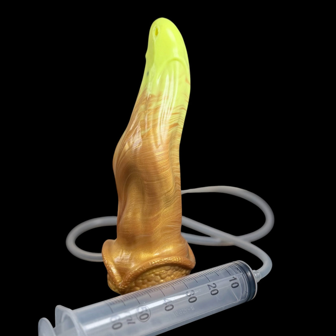 OD144 - Ejaculating Lor'dan Dildo - Small 6.5" - Soft Firmness  - Colour Gold & Pastel Yellow Fade (Copy)