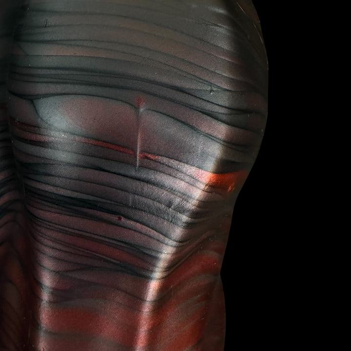 OD152 - Ejaculating Lycan Dildo - Size Medium 8" - Soft Firmness  - Colour Galactic Grey & Dwarf Pot Fade