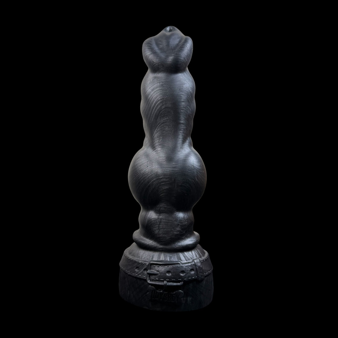 OD170 - Axel Knotted Dildo  - Size Medium 8" - Medium Firm Firmness - Colour Odyssey Black