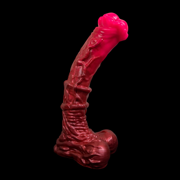 OR96 - Venom Steed Dildo - Size Small 7" - Soft Firmness - Colour UV Pink & Dwarf Pot Fade
