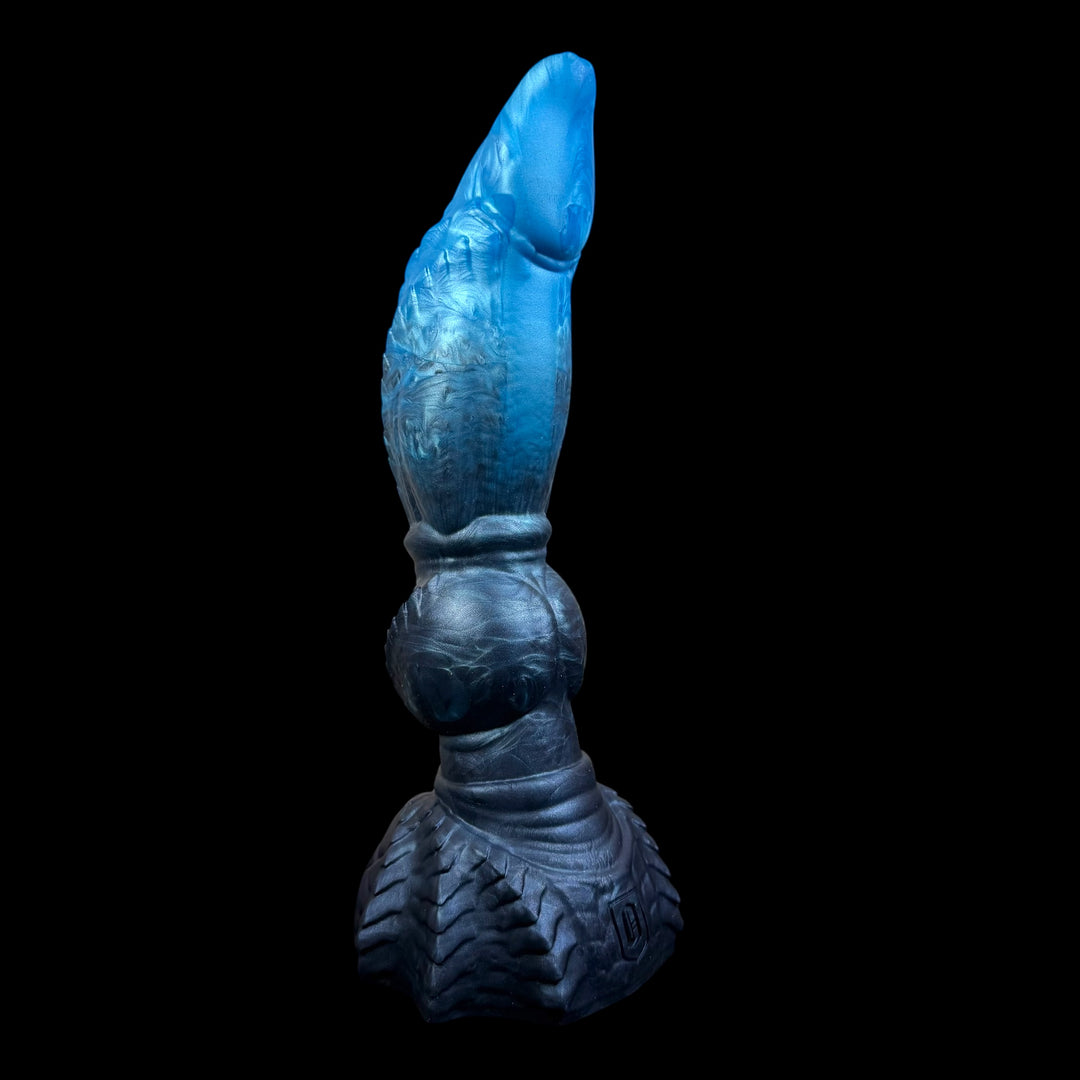 OR97 - Ryujin Dildo  - Size Medium 8" - Soft Firmness - Colour Reefs Water & Squid Ink Fade