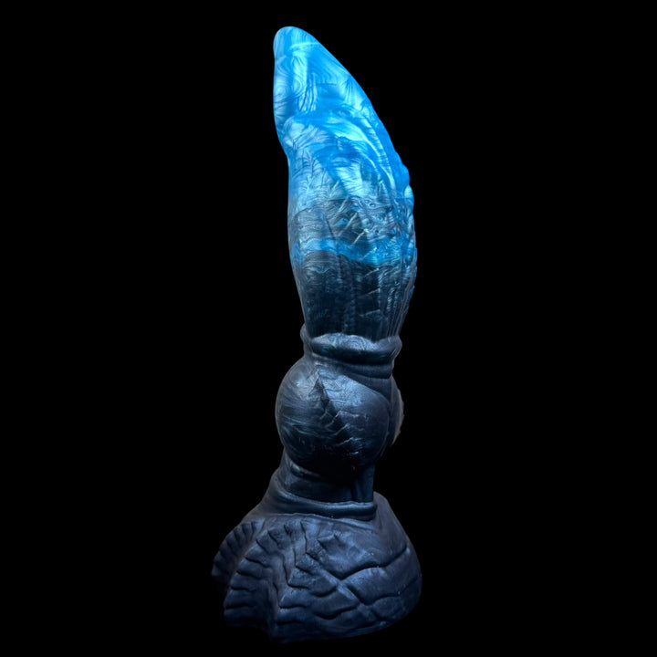 OR97 - Ryujin Dildo  - Size Medium 8" - Soft Firmness - Colour Reefs Water & Squid Ink Fade