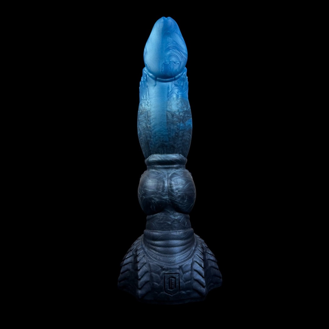 OR98 - Ryujin Dildo  - Size Medium 8" - Soft Firmness - Colour Reefs Water & Squid Ink Fade