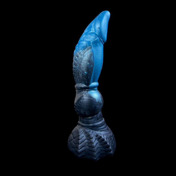OR98 - Ryujin Dildo  - Size Medium 8" - Soft Firmness - Colour Reefs Water & Squid Ink Fade