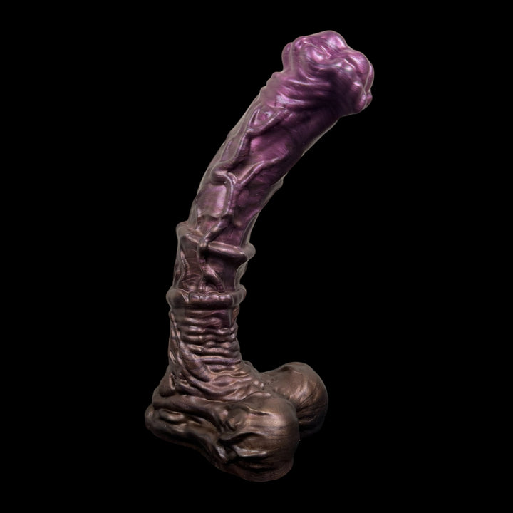 OR99 - Venom Steed Dildo  - Size Small 7" - Soft Firmness - Colour Forest Berry & Lycan Fur Fade