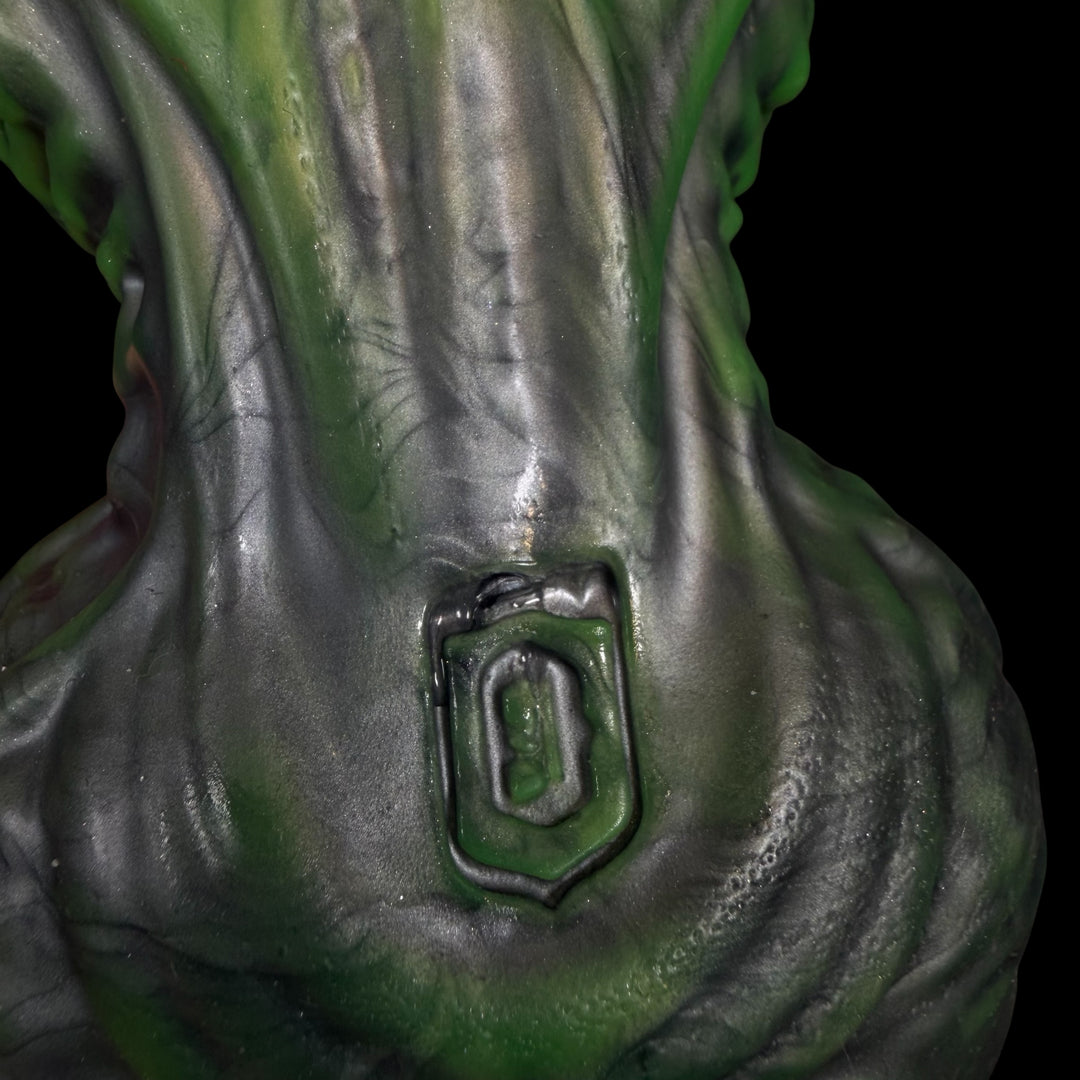 OD187 - Spawn Of Vecna Depth Training Dildo - Size Small 12"" - Extra Soft Firmness  - Colour Toxic Green & Galactic Grey
