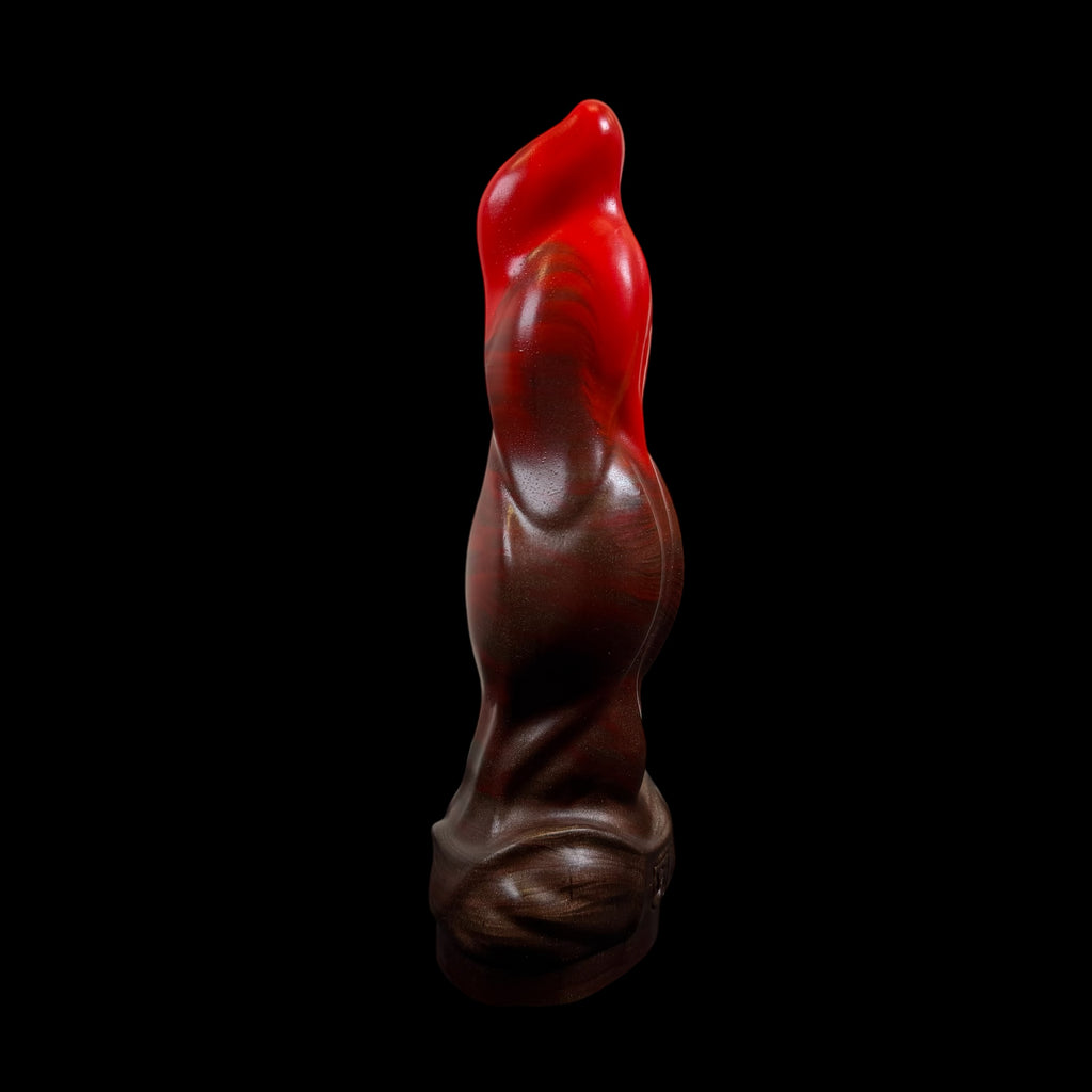 OD190 Lycan Dildo 6.5" Squishy Soft Firmness Vibrating Base Devil & Lycan Fur Fade