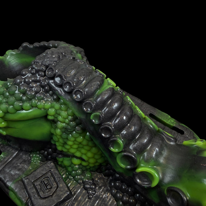 OD194 - Ejaculating Witch's Cauldron II Wand Grinder - Soft Firmness  - Colour Toxic Green & Odyssey Black Marble