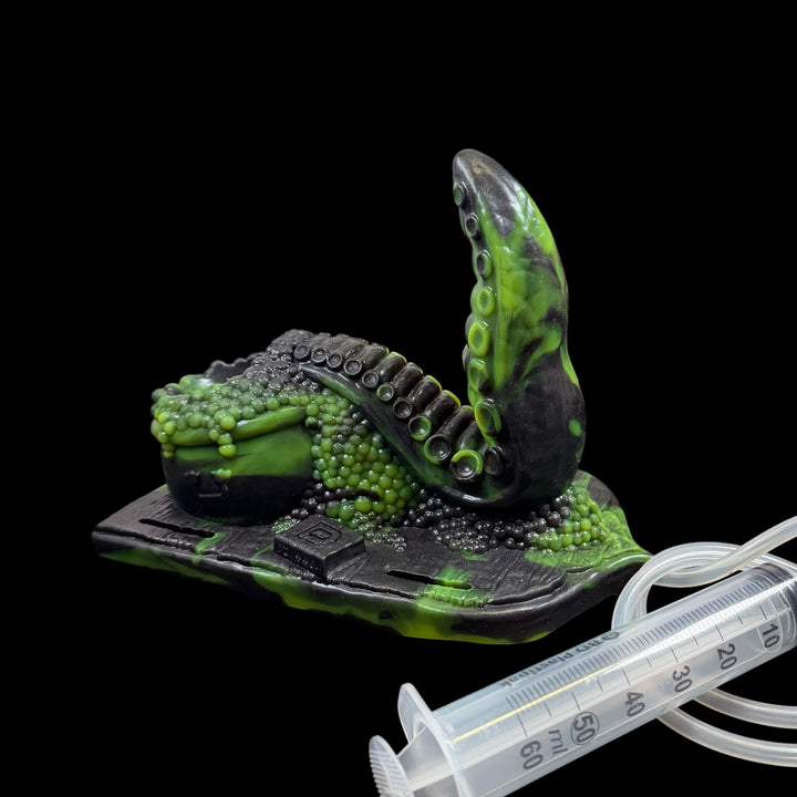 OD194 - Ejaculating Witch's Cauldron II Wand Grinder - Soft Firmness  - Colour Toxic Green & Odyssey Black Marble