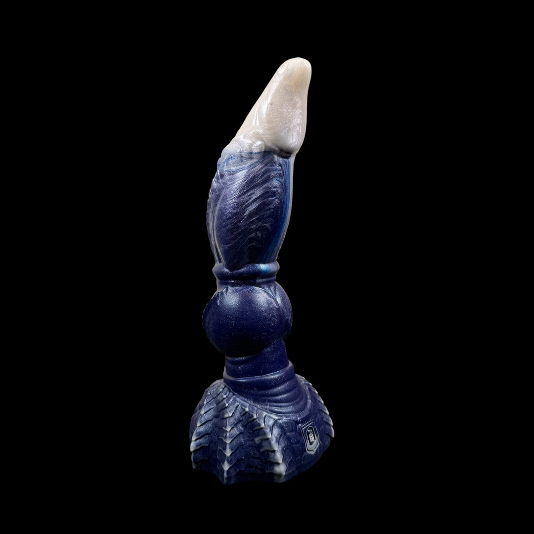 OR100 - Ryujin Dildo  - Size Small 6.5" - Soft Firmness - Colour Blue & Pearl Fade