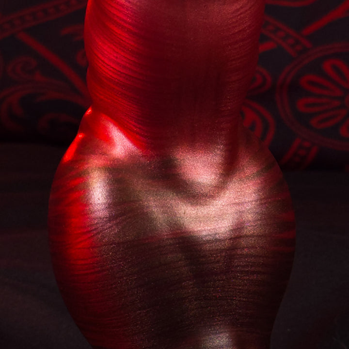 Knot Dildo in red and Bronze by Odyssey Toys Rideables