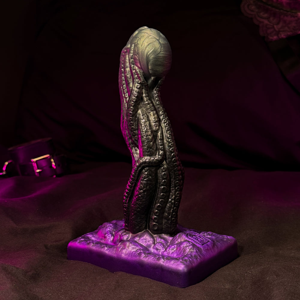 g spot Tenox tentacle rideable dildo in purple and green
