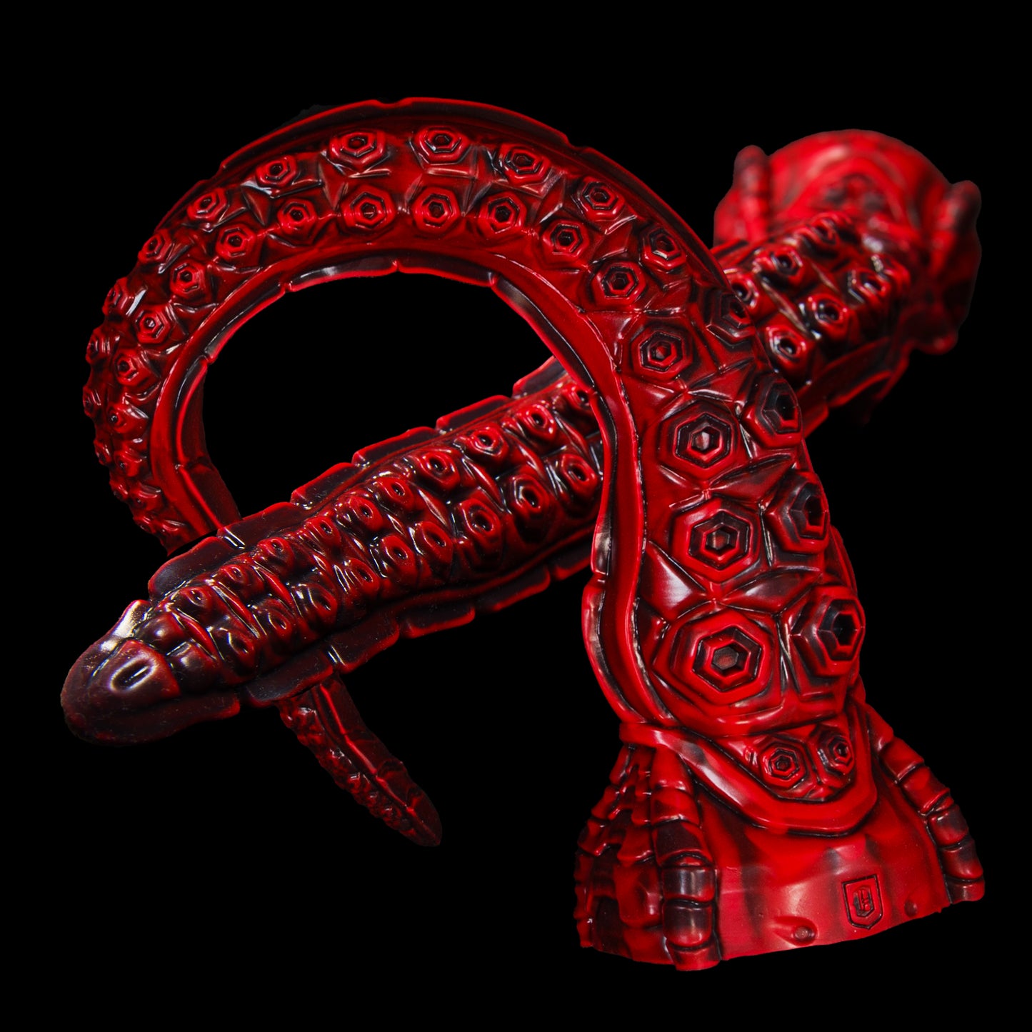 Image of two tentacle depth trainer toys intwined 