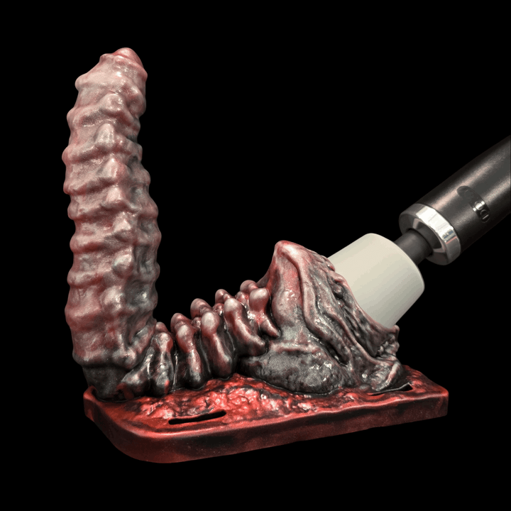 Vampire Dildo and Grinder Sex Toy with Wand Slot
