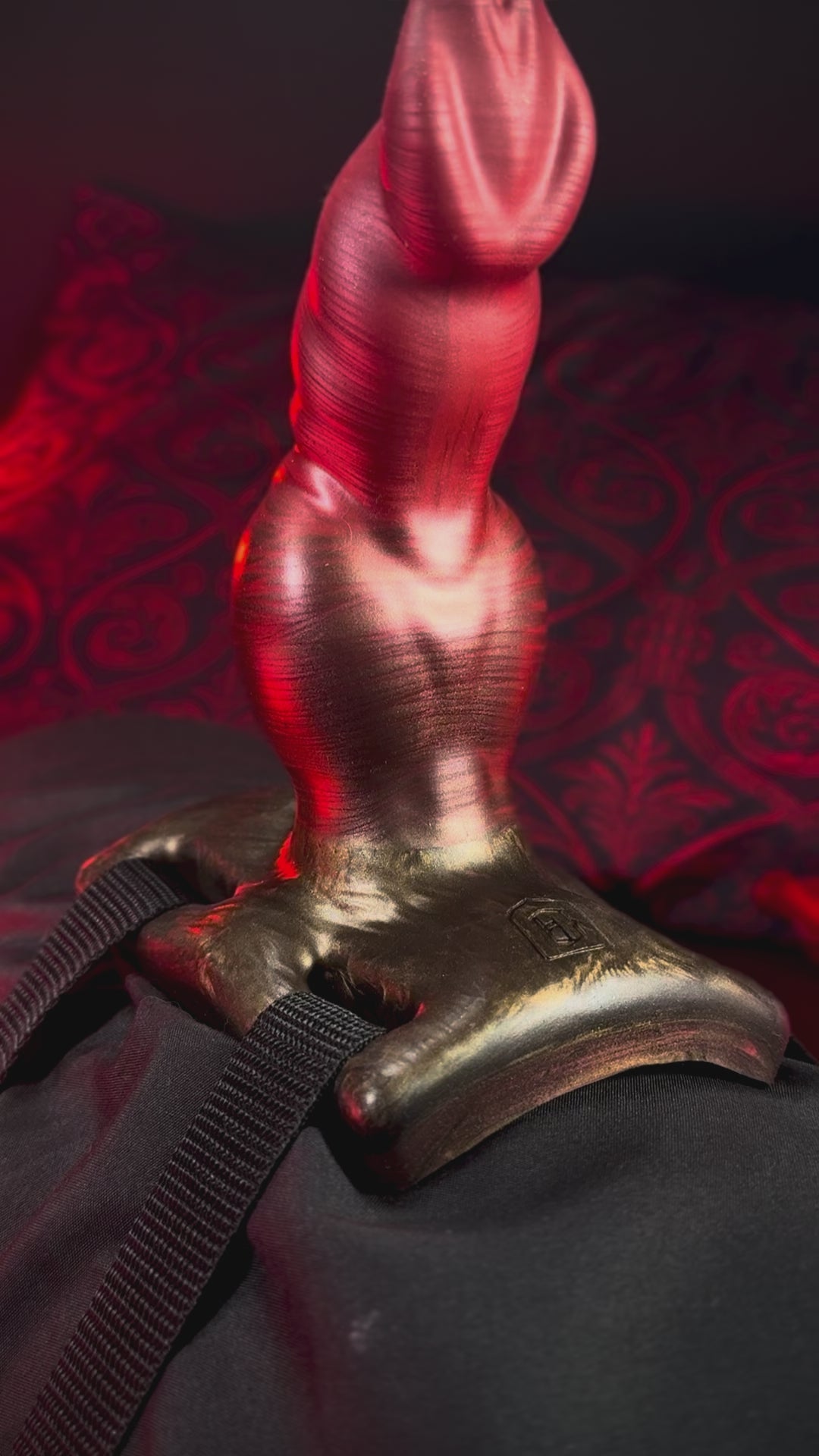 Rideable Strap Down Fantasy Dildo in werewolf style with Knot by Odyssey Toys